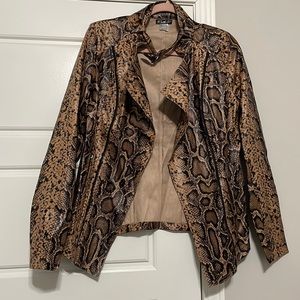 Snakeskin jacket! Perfect for layering this fall. Never worn.